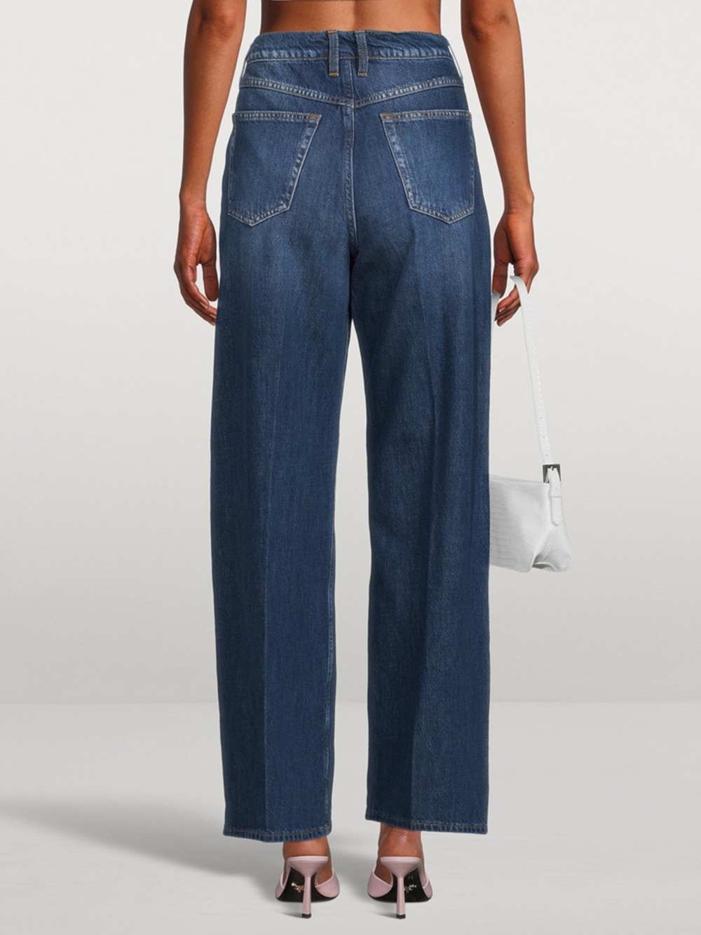 🖤 Frame Le High 'N' Tight Wide Leg Jeans Anthropologie Dark Wash 100% Cotton 28 - Picture 4 of 16